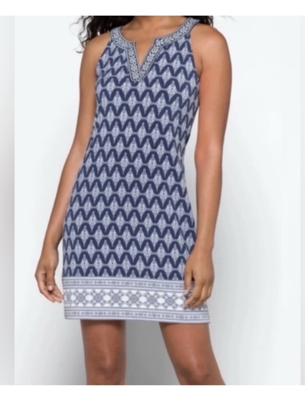 Magnolia Grace dress Alhambra Embroidered Trim Knit Tank Plus Size Small